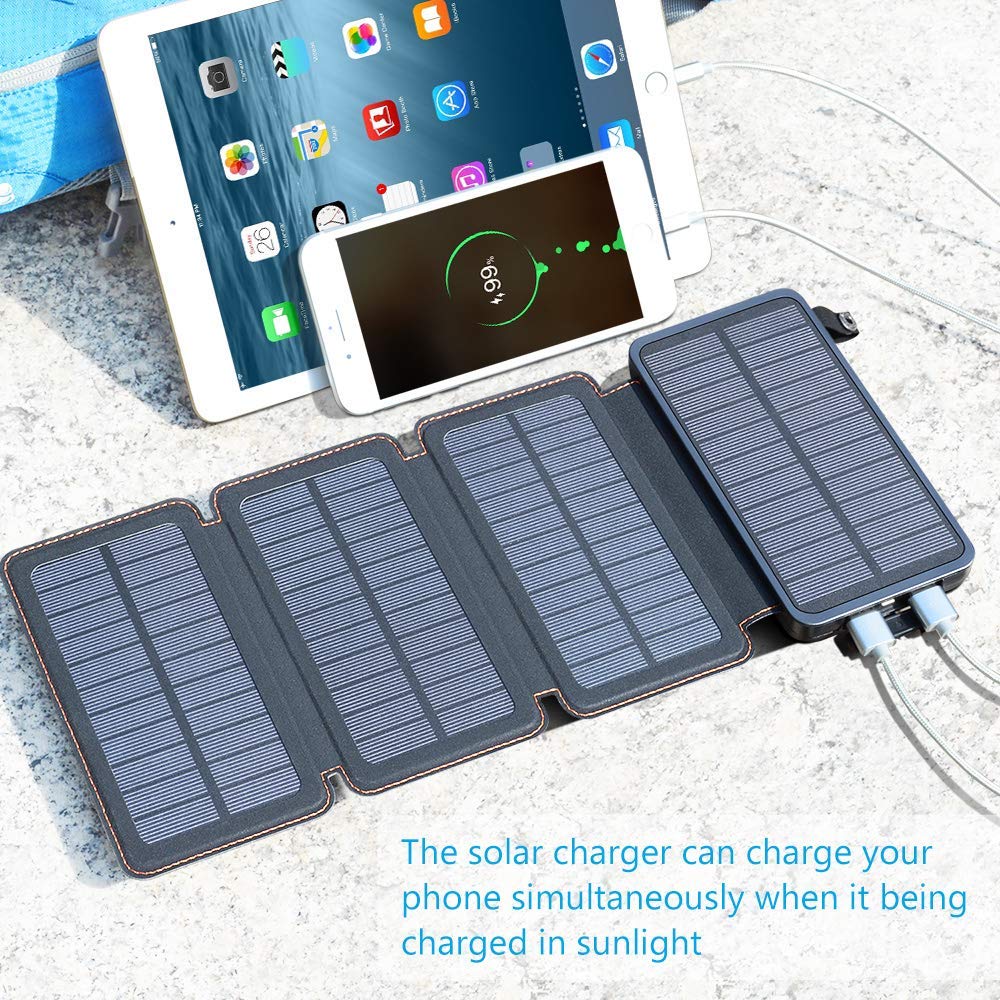 Hiluckey 25000mAh Portable Solar Power Bank