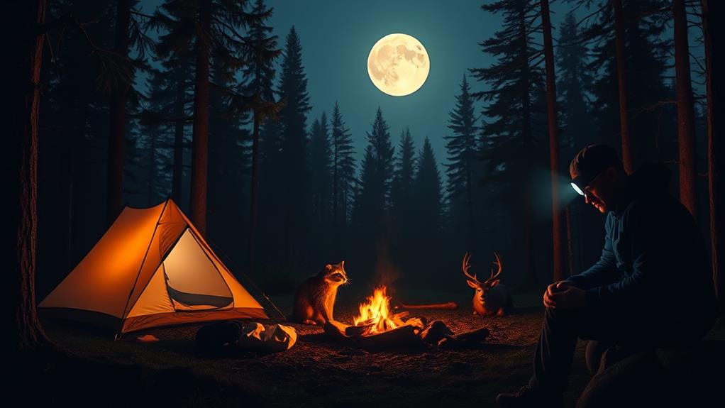 camp safely at night