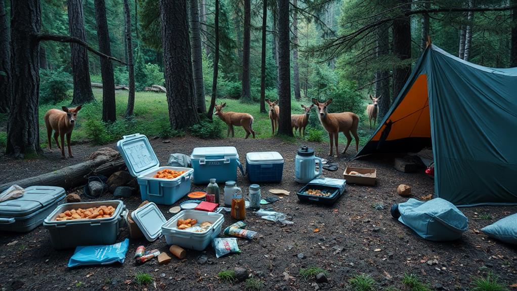 choosing and arranging campsite