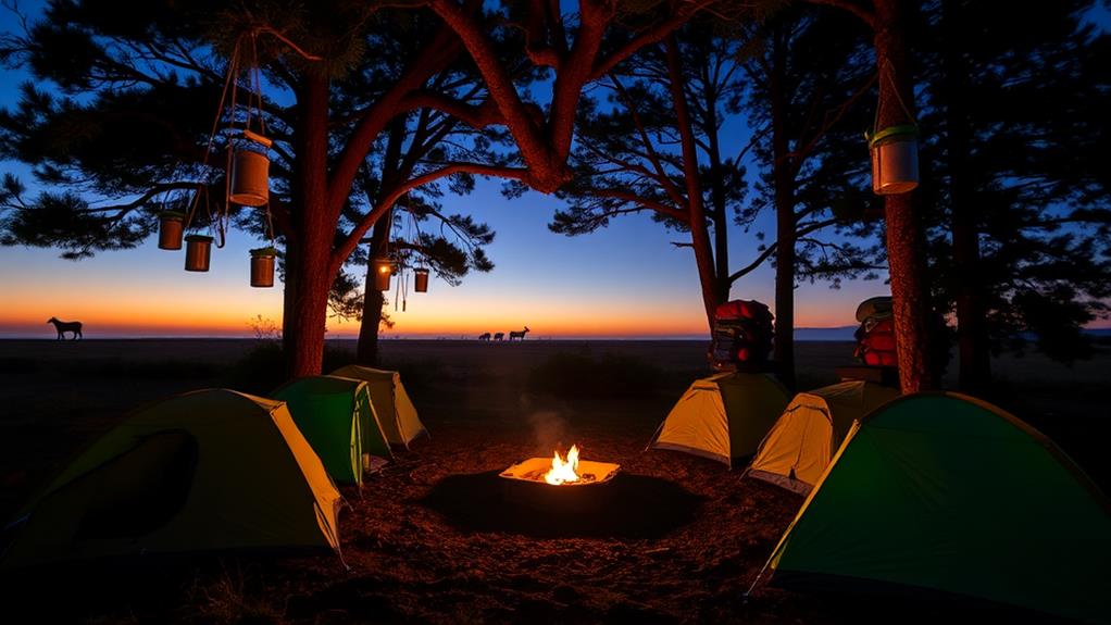 safety focused campsite arrangement
