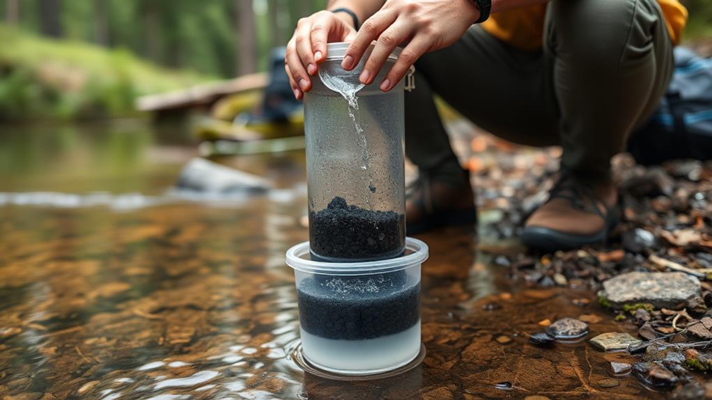 filtered activated charcoal system
